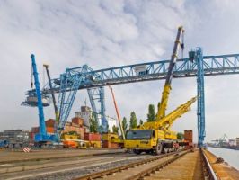 Krane mieten – Autokranarbeiten – Mobilkran Eisele Hafen Frankfurt