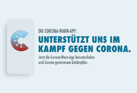 Wir machen mit! Sie auch? Jetzt Corona-Warn-App im Appstore laden.