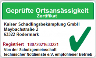 kakerlaken begasungsunternehmen frankfurt Kaiser Schädlingsbekämpfung GmbH