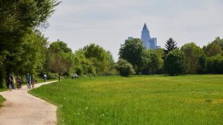 Typisch für den Volkspark Niddatal sind die großen Wiesen  Stadt Frankfurt am Main, Foto: Stefan Cop